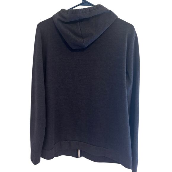 Eddie Bauer Womens Full Zip Hooded Sweatshirt Blue L Outdoors Hiking Essential - Picture 2 of 6